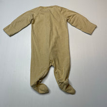 Load image into Gallery viewer, Unisex Target, striped organic cotton blend zip romper, FUC, size 000,  