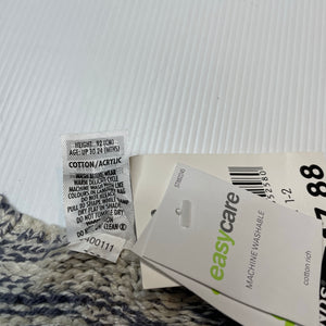 Unisex Bonds, cotton blend knit sweater / jumper, NEW, size 1-2,  