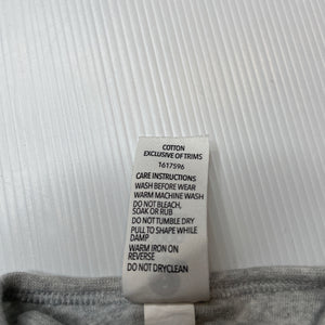 Unisex Dymples, grey cotton bodysuit / romper, EUC, size 0000,  
