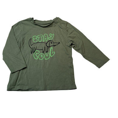 Boys Brilliant Basics, cotton long sleeve tee / top, dog, GUC, size 2,  