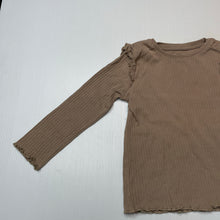Load image into Gallery viewer, Girls M&amp;S, ribbed cotton long sleeve top, EUC, size 2,  