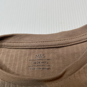 Girls M&S, ribbed cotton long sleeve top, EUC, size 2,  