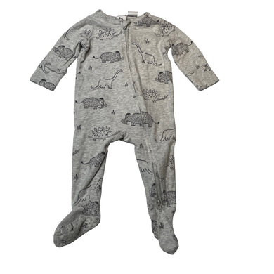 Boys Cotton On, soft feel stretchy zip coverall / romper, dinosaurs, GUC, size 00,  