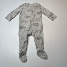 Load image into Gallery viewer, Boys Cotton On, soft feel stretchy zip coverall / romper, dinosaurs, GUC, size 00,  