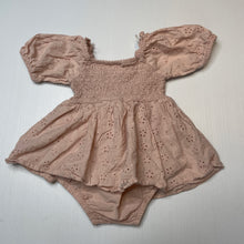 Load image into Gallery viewer, Girls Baby Baby, broderie cotton romper, GUC, size 0,  