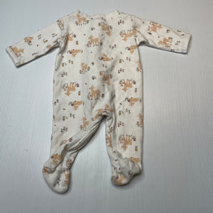 Girls Anko, soft cotton zip coverall / romper, GUC, size 0000,  