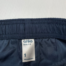 Load image into Gallery viewer, Boys Anko, lightweight board shorts, elasticated, EUC, size 1,  