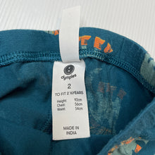Load image into Gallery viewer, Unisex Dymples, stretchy leggings / bottoms, dinosaurs, GUC, size 2,  