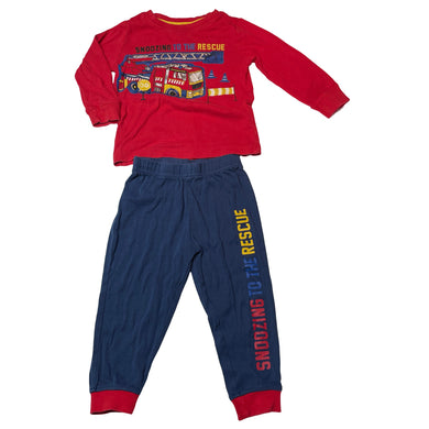 Boys Anko, cotton pyjama top & bottoms, cracked print, FUC, size 2,  