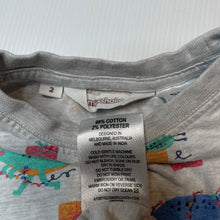 Load image into Gallery viewer, Boys Milkshake, Christmas dinosaur pyjama top &amp; shorts, FUC, size 2,  