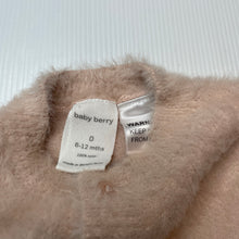 Load image into Gallery viewer, Girls Baby Berry, soft fluffy stretchy cardigan, EUC, size 0,  