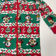 Load image into Gallery viewer, Unisex Disney, Mickey / Minnie Mouse Christmas zip romper, wash fade &amp; pilling, FUC, size 1,  