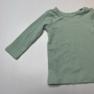 Unisex Dymples, ribbed stretchy organic cotton blend top, GUC, size 00,  