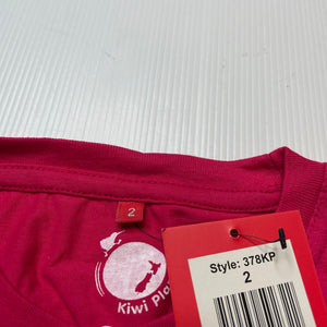 Girls Kiwi Planet, cotton t-shirt / top, NEW, size 2,  