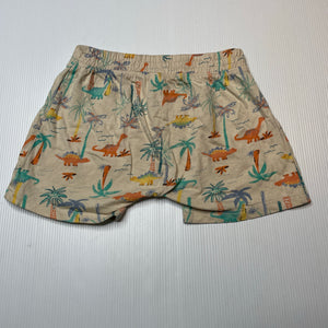 Boys Dymples, lightweight cotton shorts, elasticated, dinosaurs, EUC, size 1,  