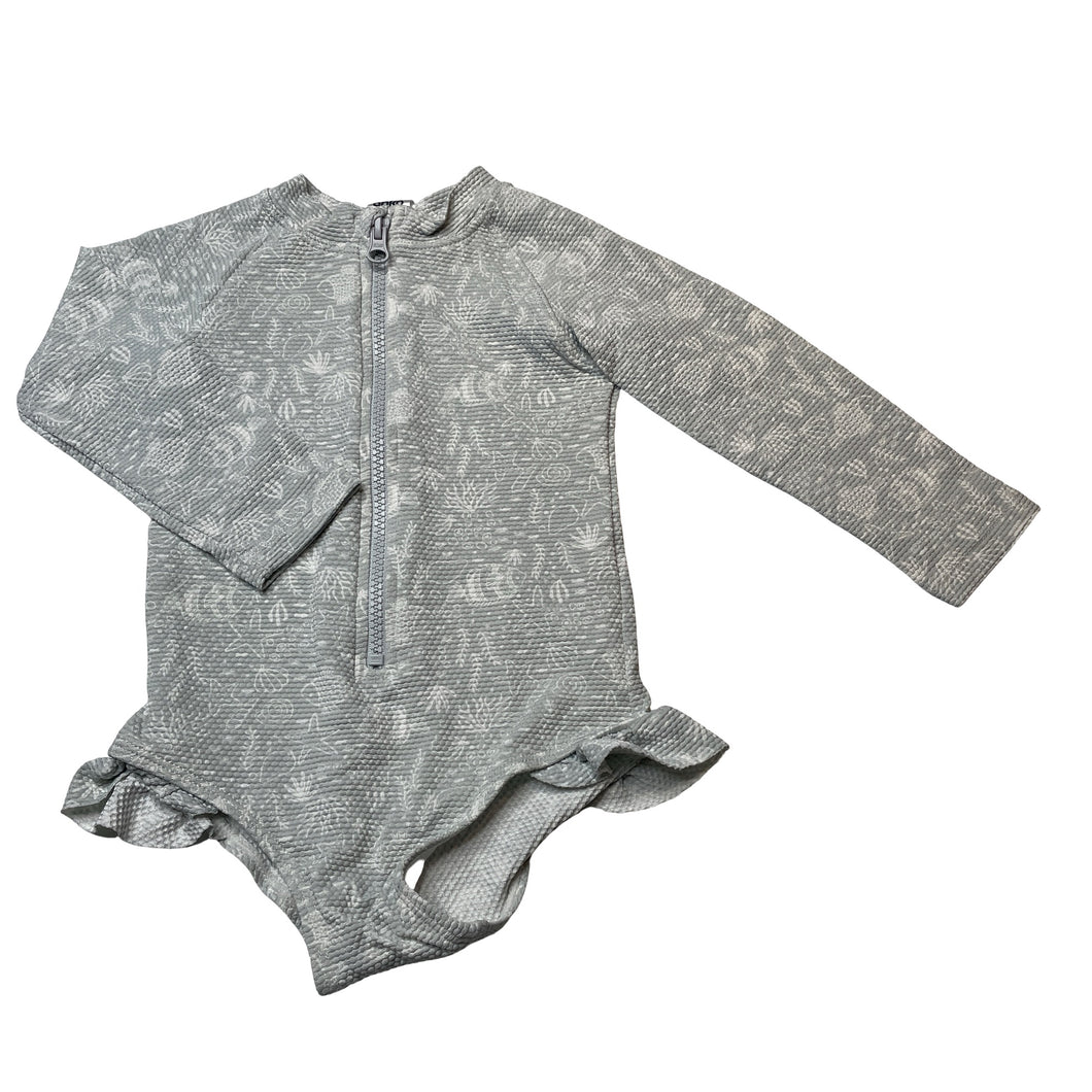 Girls Anko, long sleeve swim one-piece, EUC, size 1,  