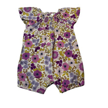 Load image into Gallery viewer, Girls Target, colourful floral organic cotton romper, EUC, size 0,  