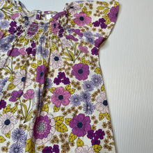 Load image into Gallery viewer, Girls Target, colourful floral organic cotton romper, EUC, size 0,  