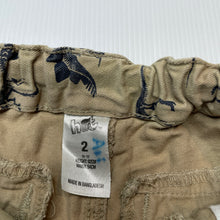 Load image into Gallery viewer, Boys H&amp;T, cotton shorts, adjustable, dinosaurs, GUC, size 2,  