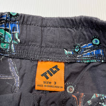 Load image into Gallery viewer, Boys Tilt, lightweight cotton shorts, elasticated, dinosaurs/diggers, EUC, size 3,  