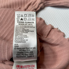 Load image into Gallery viewer, Girls M&amp;S, pink ribbed cotton long sleeve top, EUC, size 2,  
