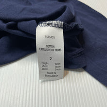 Load image into Gallery viewer, Boys Brilliant Basics, navy cotton long sleeve tee / top, EUC, size 2,  