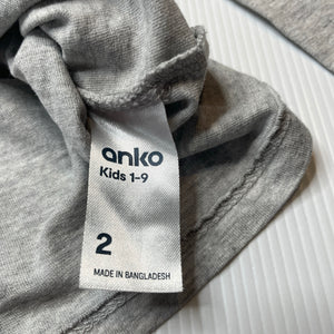 Boys Anko, long sleeve tee / top, dinosaurs, GUC, size 2,  