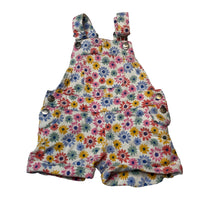 Load image into Gallery viewer, Girls Anko, floral stretch cotton overalls / shortalls, GUC, size 2,  