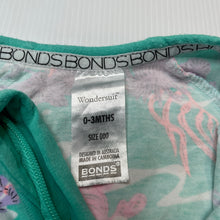 Load image into Gallery viewer, Girls Bonds, zip wondersuit / zippy / romper, GUC, size 000,  