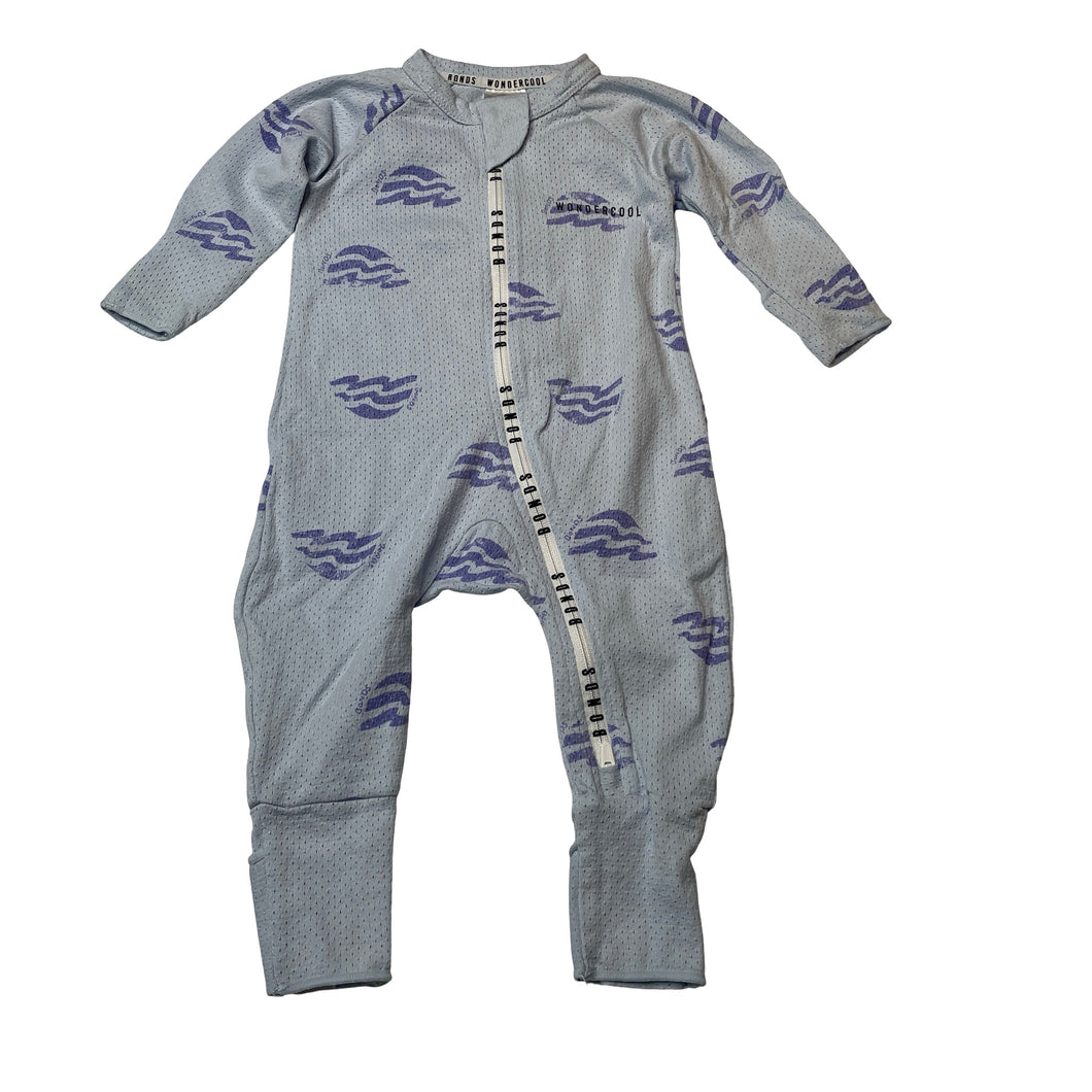 Unisex Bonds, WONDERCOOL zip wondersuit / zippy / romper, EUC, size 000,  