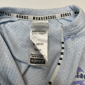 Unisex Bonds, WONDERCOOL zip wondersuit / zippy / romper, EUC, size 000,  