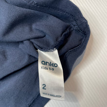 Load image into Gallery viewer, Boys Anko, navy cotton long sleeve tee / top, diggers, EUC, size 2,  