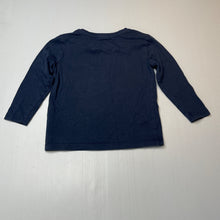Load image into Gallery viewer, Boys Anko, navy cotton long sleeve tee / top, diggers, EUC, size 2,  