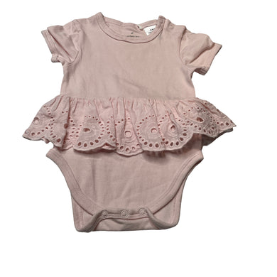 Girls Country Road, organic cotton blend bodysuit / romper, EUC, size 000,  