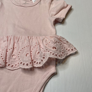 Girls Country Road, organic cotton blend bodysuit / romper, EUC, size 000,  