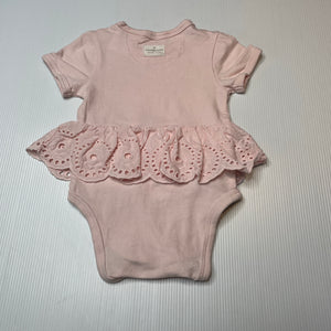 Girls Country Road, organic cotton blend bodysuit / romper, EUC, size 000,  