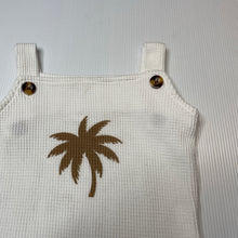 Load image into Gallery viewer, Girls white, waffle summer romper, light mark, FUC, size 0,  