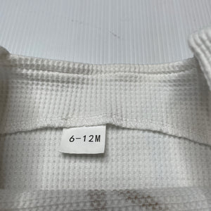 Girls white, waffle summer romper, light mark, FUC, size 0,  