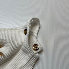 Load image into Gallery viewer, Girls white, waffle summer romper, light mark, FUC, size 0,  