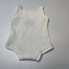 Load image into Gallery viewer, Girls white, waffle summer romper, light mark, FUC, size 0,  