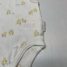 Load image into Gallery viewer, Girls purebaby, organic cotton singletsuit romper, chicks, EUC, size 00,  