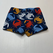 Load image into Gallery viewer, Boys SANDY FEET, UPF 50+ swim shorts / bottoms, crabs, EUC, size 2,  