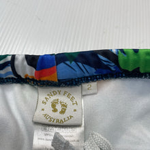 Load image into Gallery viewer, Boys SANDY FEET, UPF 50+ swim shorts / bottoms, toucans, EUC, size 2,  