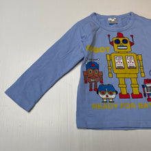 Load image into Gallery viewer, Boys cotton, long sleeve tee / top, robot, GUC, size 1,  