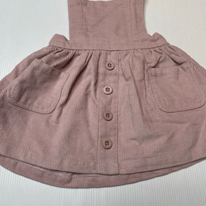 Girls Baby Berry, corduroy cotton overalls dress / pinafore, EUC, size 0000, L: 33cm