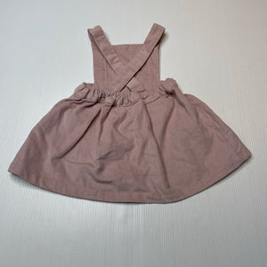 Girls Baby Berry, corduroy cotton overalls dress / pinafore, EUC, size 0000, L: 33cm