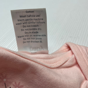 Girls 4 Baby, pink cotton bodysuit / romper, EUC, size 00000,  