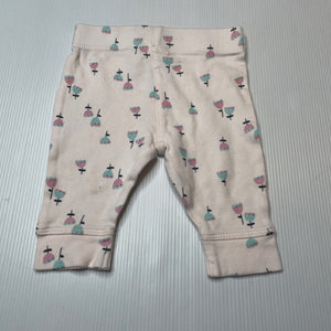 Girls Anko, floral cotton leggings / bottoms, EUC, size 000,  