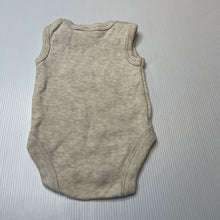 Load image into Gallery viewer, Unisex Baby Berry, oatmeal marle cotton singletsuit / bodysuit, EUC, size 0000,  