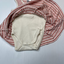 Load image into Gallery viewer, Girls Anko, striped ribbed cotton romper dress, EUC, size 000,  